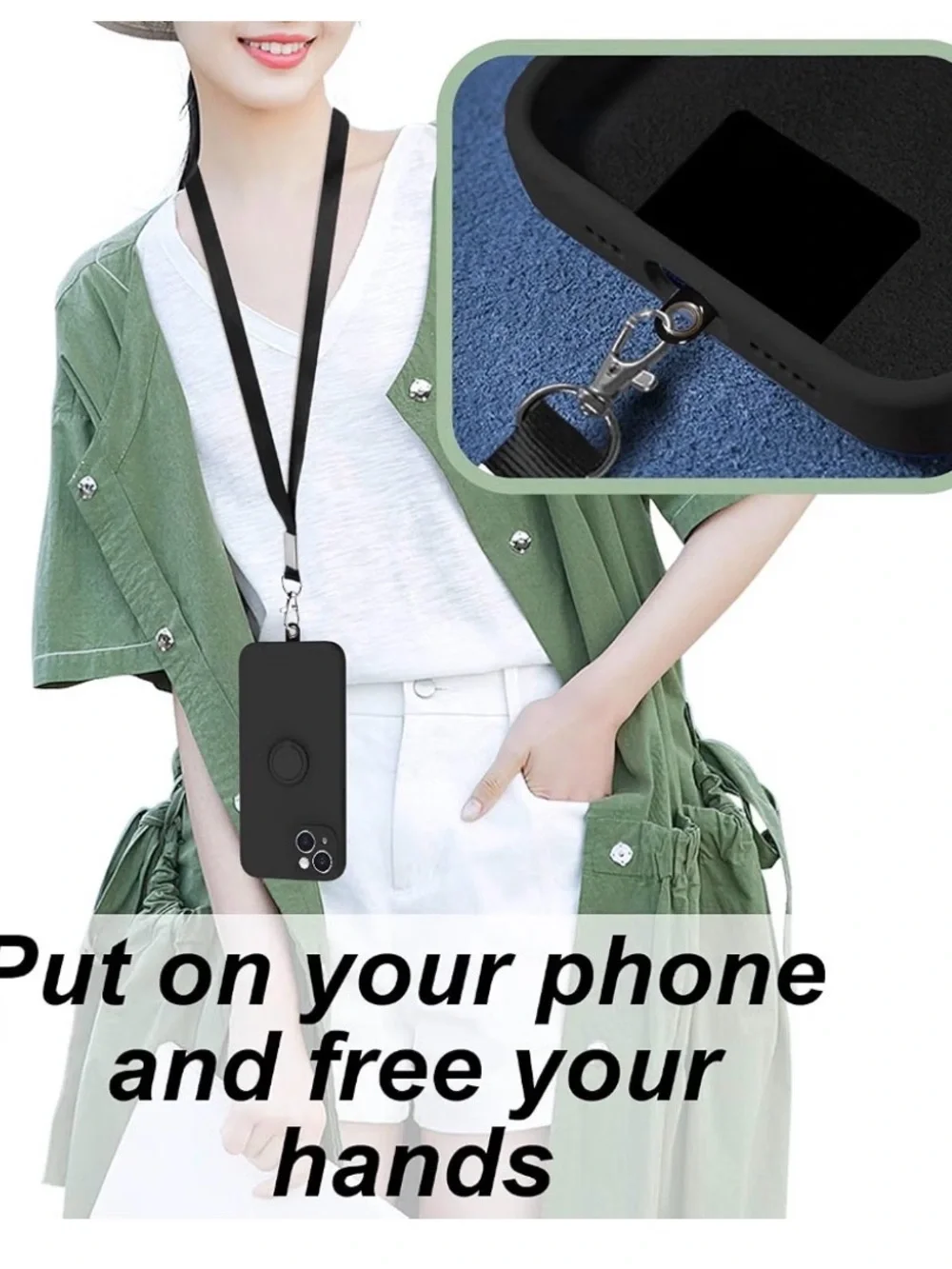 Samsung Galaxy S24 Ultra Case Ring Stand Lanyard Dark Green New